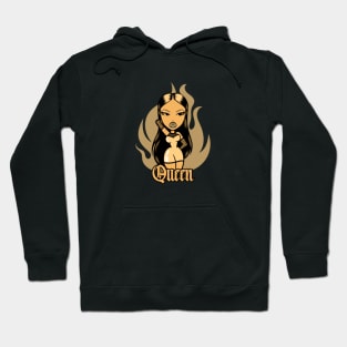 Queen Doll girl Brown-Out v2 Hoodie